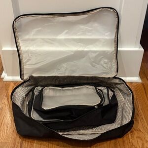 Black Travel Organizer Bag Set